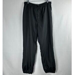 VTG 90s Obermeyer Cannon‎ Black Nylon Ski Track Pants XL Gorpcore Y2K Techwear